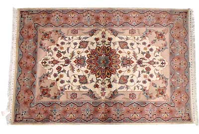 Tapis persan noble Tabriz 125 x 90 cm - nouage de maître